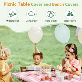 Nimalpal easy-clean surface with soft backing for quick campsite cleanup.