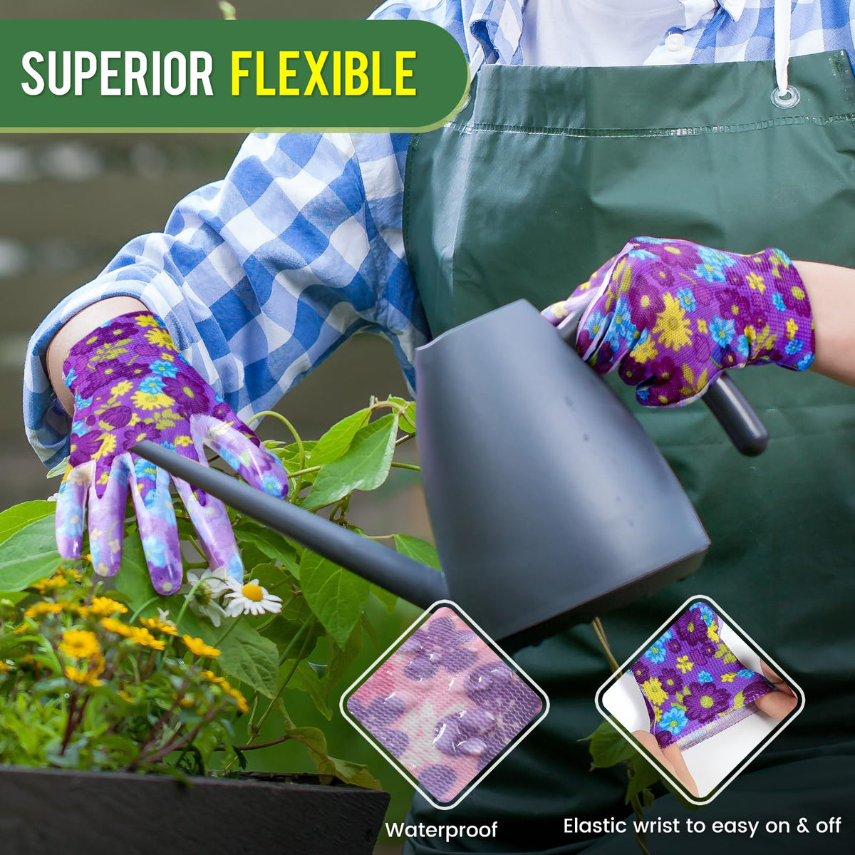 Nimalpal lightweight gardening gloves provide agility and comfort
