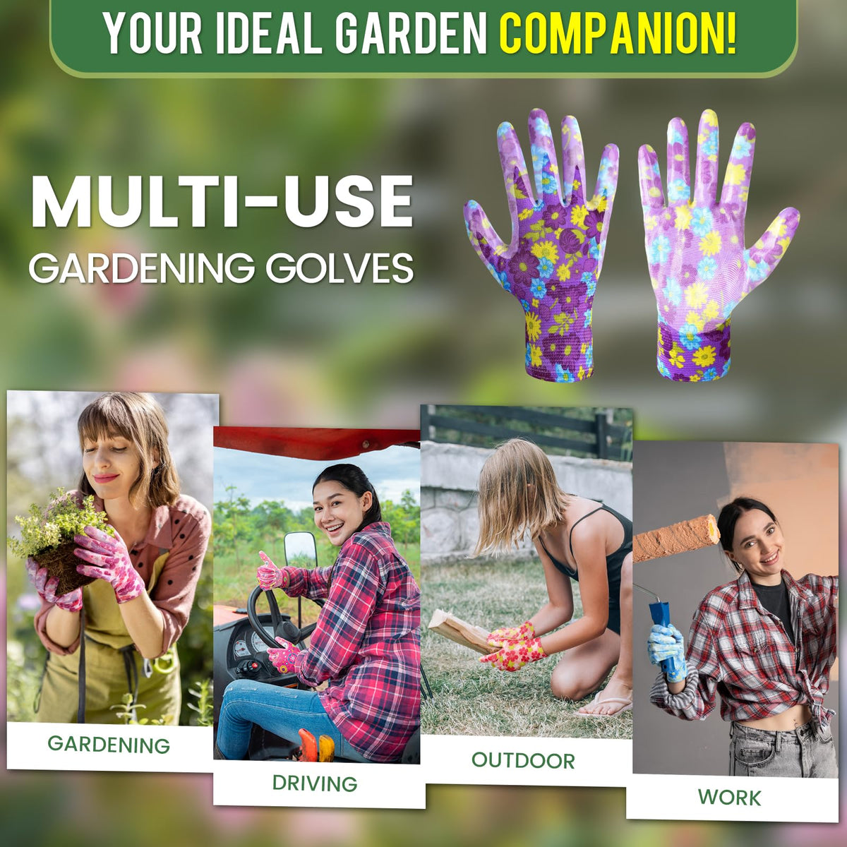 Nimalpal machine-washable gardening gloves for easy cleanup afterward