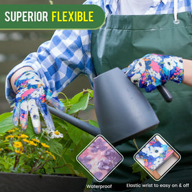 Nimalpal machine-washable gloves simplify cleaning after outdoor gardening.