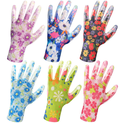 Nimalpal Women's garden gloves in purple offer a firm grip for comfortable tasks.