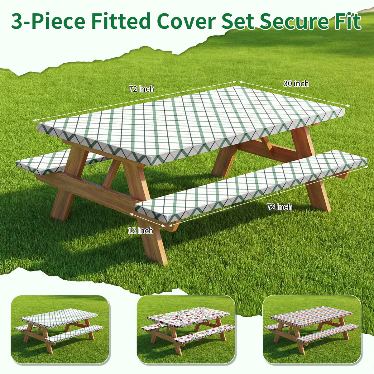 Nimalpal bench and table cover fabric close-up showing durable, wrinkle-free material.