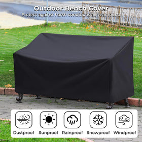 NIMBLOOM two-seater bench cover with buckles secures against wind