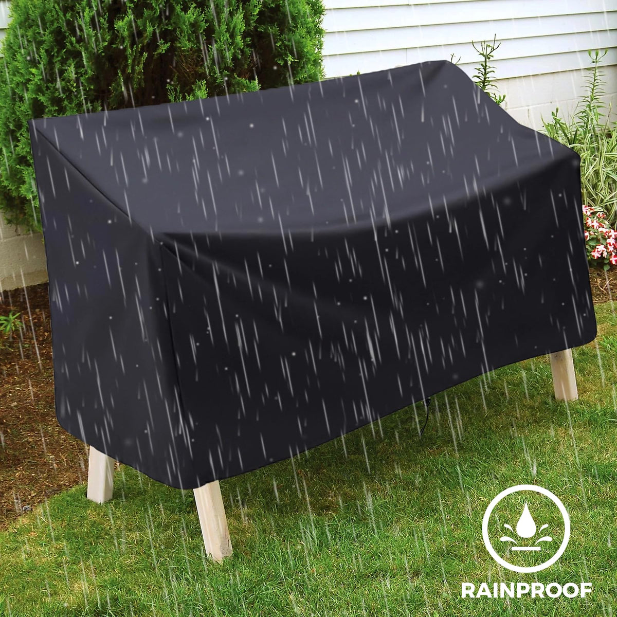 NIMBLOOM waterproof fabric closeup shows durable 210D material