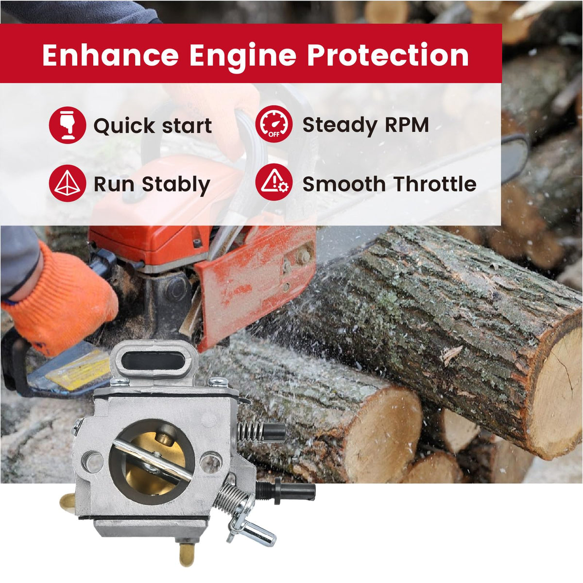 NIMTEK air filter protects engine with cleaner air flow.