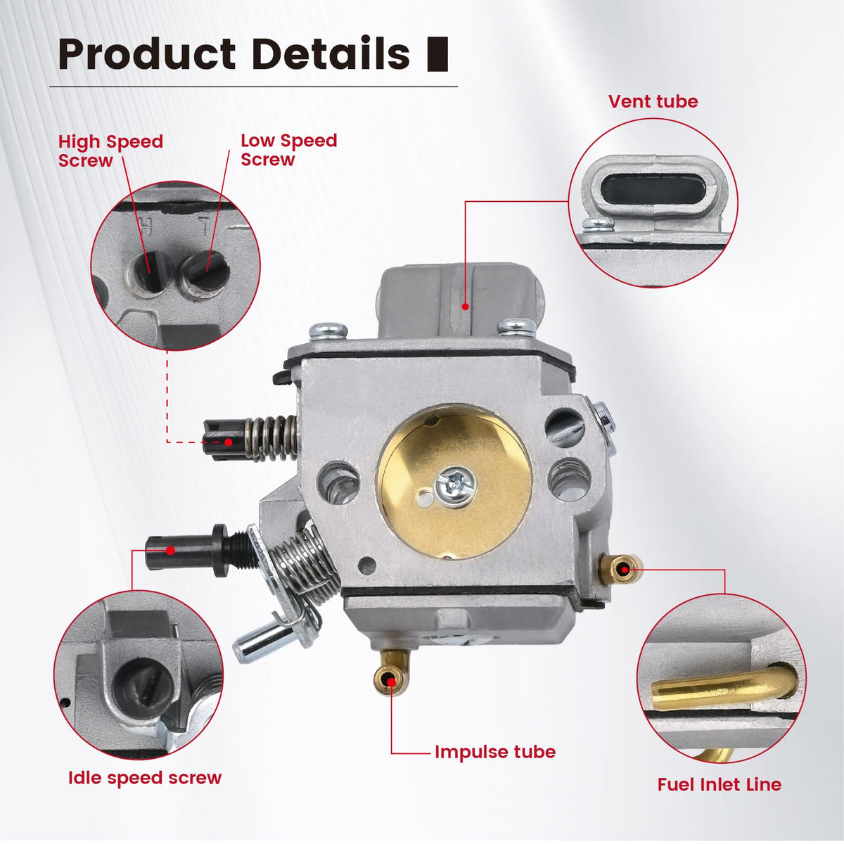 NIMTEK fuel line and filter assembly ensuring steady fuel delivery.