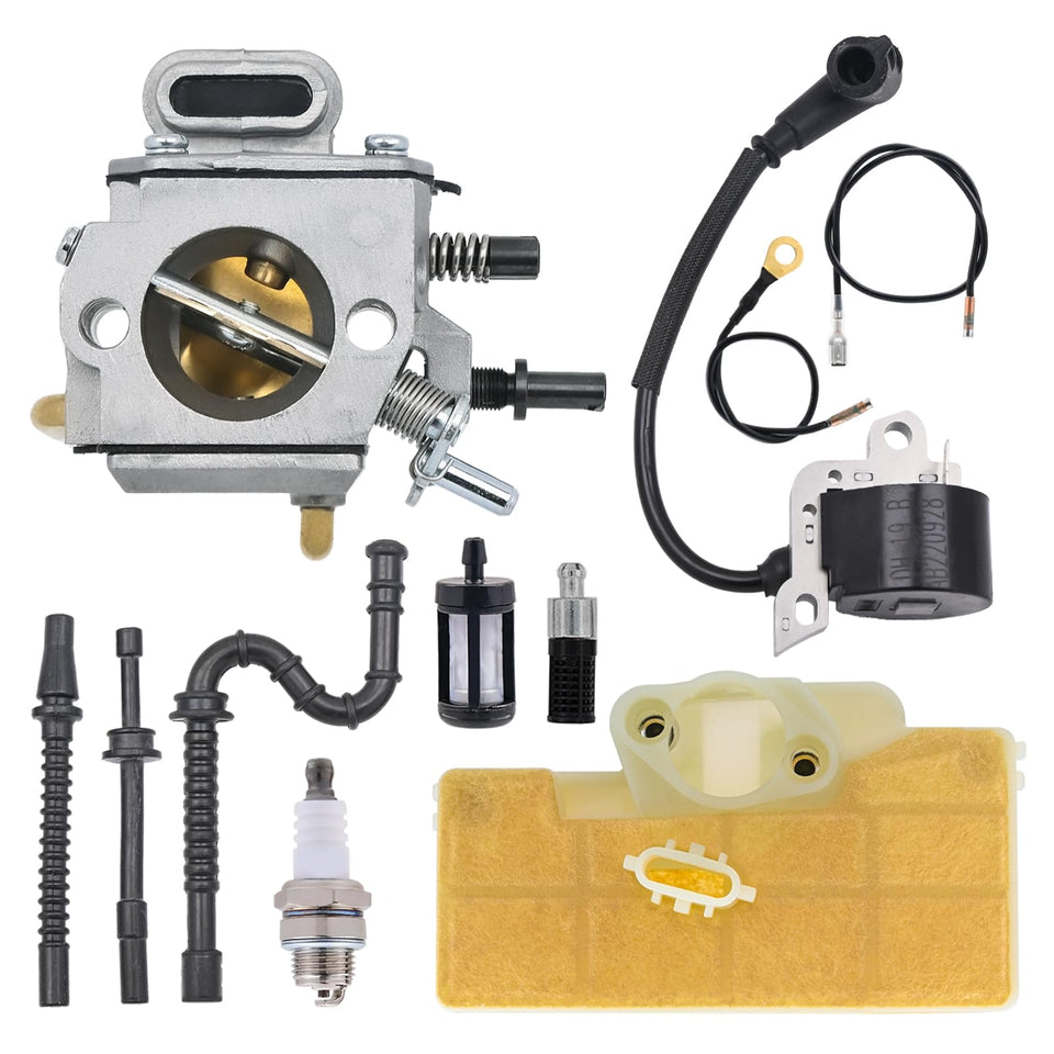 NIMTEK MS290 carburetor close-up for reliable starts and smooth operation.