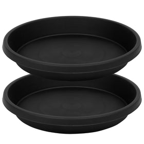NIMYAU 8-inch plant saucer top view, sturdy and spacious for pots