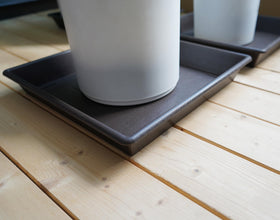 NIMYAU brown square plant saucer drip tray for pots