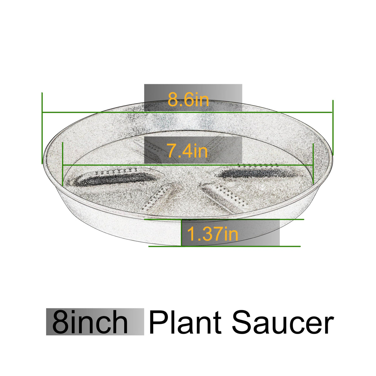 NIMYAU round saucer with raised center supports pot drainage and root health