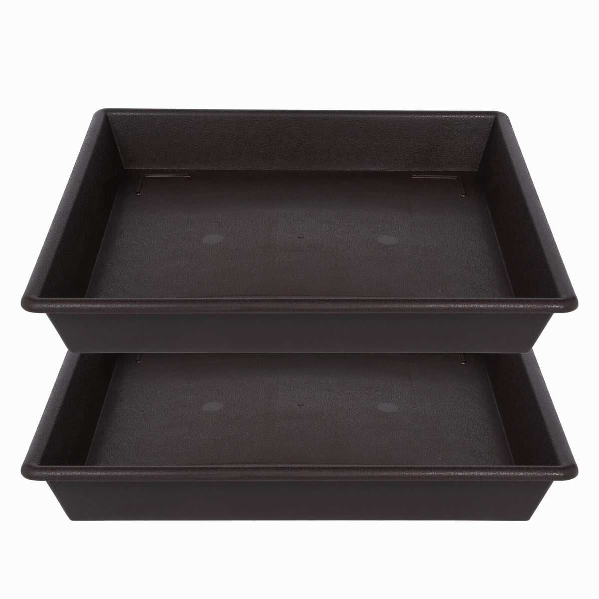 NIMYAU square plant saucer top view brown catching overflow water