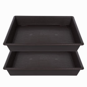 NIMYAU square plant saucer top view brown catching overflow water
