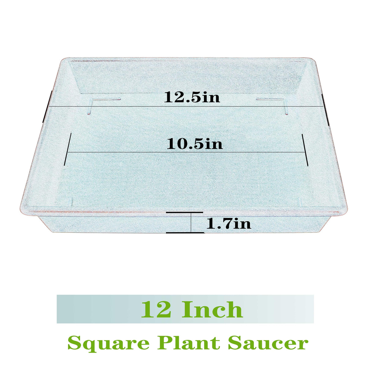 NIMYAU square plant saucer bottom view showing ventilation
