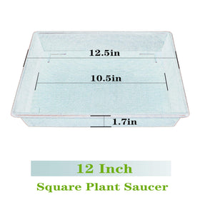 NIMYAU square plant saucer bottom view showing ventilation