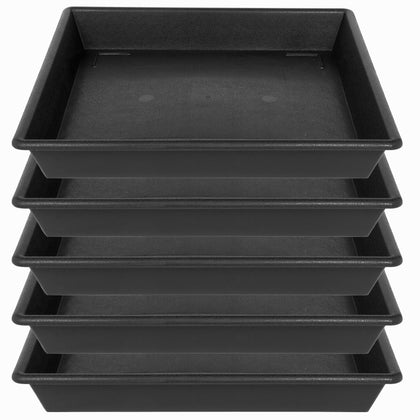 NIMYAU square saucer 8-inch; heavy-duty tray catches overflow indoors.