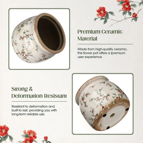 Ninehaoou ceramic planter designed for indoor and outdoor spaces.