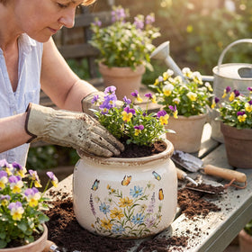 Ninehaoou indoor-outdoor planter suitable for a range of spaces and plants.
