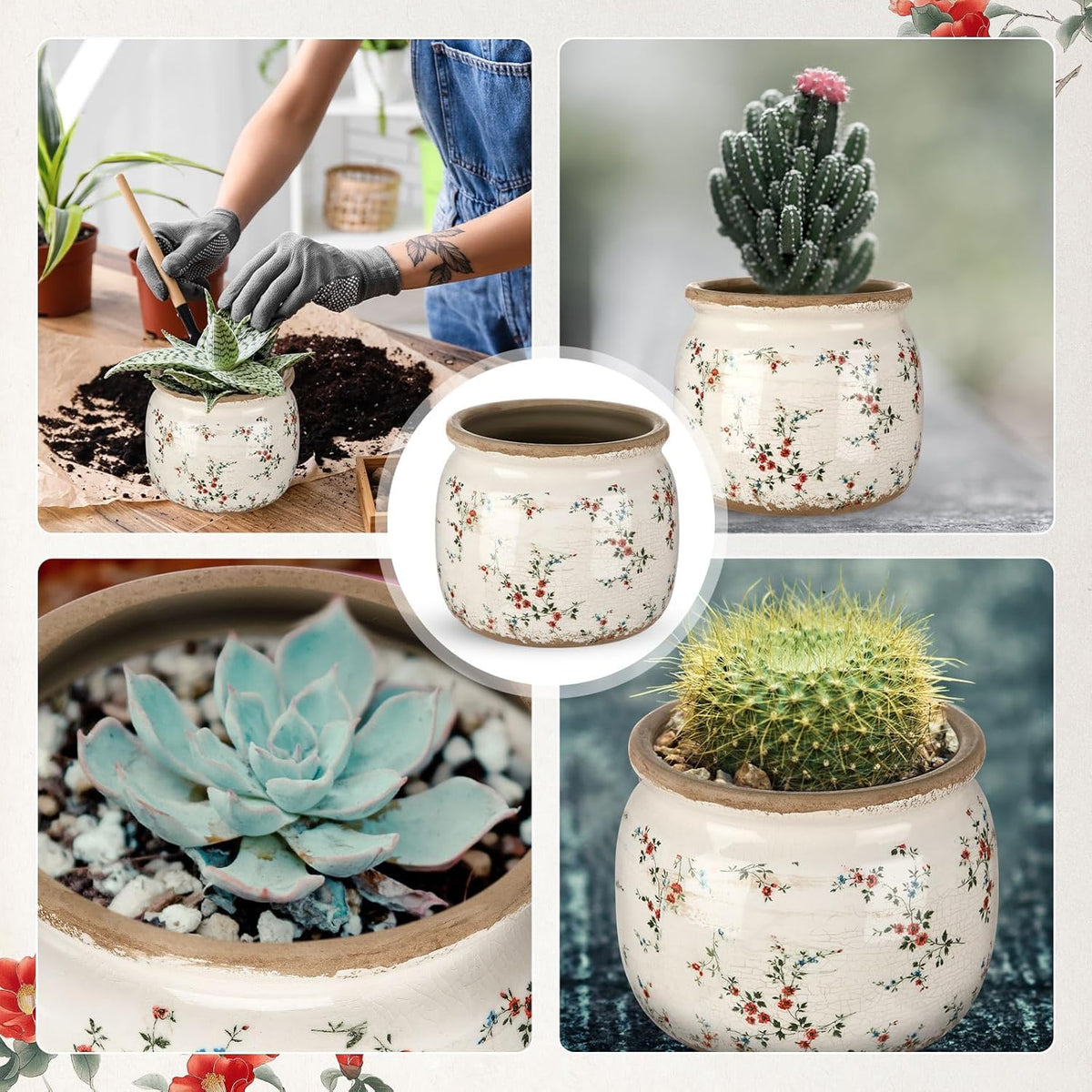 Ninehaoou centerpiece planter for coffee tables and entryways.