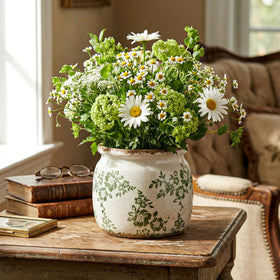 Ninehaoou planter shown on a shelf, perfect centerpiece for tables.