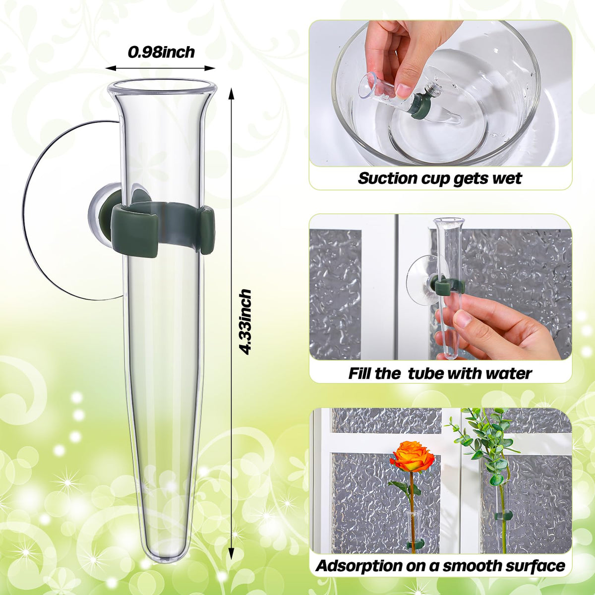 Ninehaoou window station with suction cups showing space-saving placement.