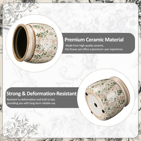 Ninehaoou vining ivy scroll pattern planter enhances farmhouse aesthetics.