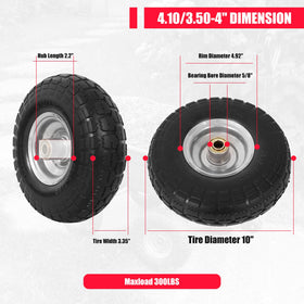 NING SHUO 10-inch tire side view showing tubeless, leak-free design.