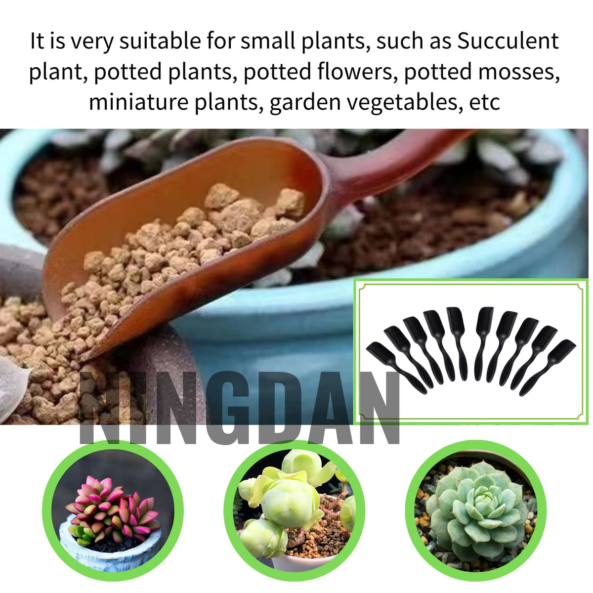 NINGDAN plastic scoops for kitchen use, ideal for powders and small portions.