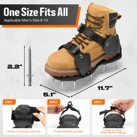 NINGO dual-buckle strap system ensures secure fit during muddy lawn work