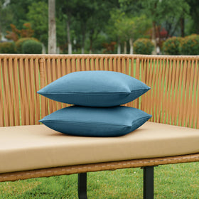 NiNi ALL farmhouse garden decor with dark blue square pillow covers
