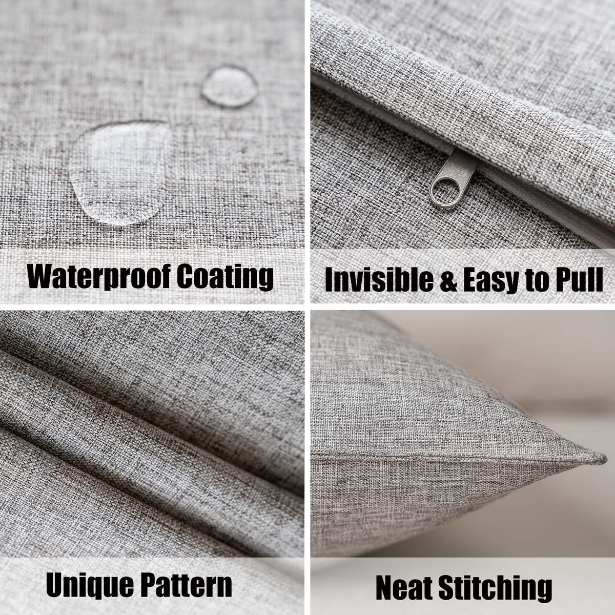 NiNi ALL waterproof material with lotus leaf bead effect protects cushions outdoors.