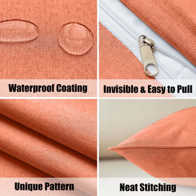 Close-up of NiNi ALL orange coating bead water repellence