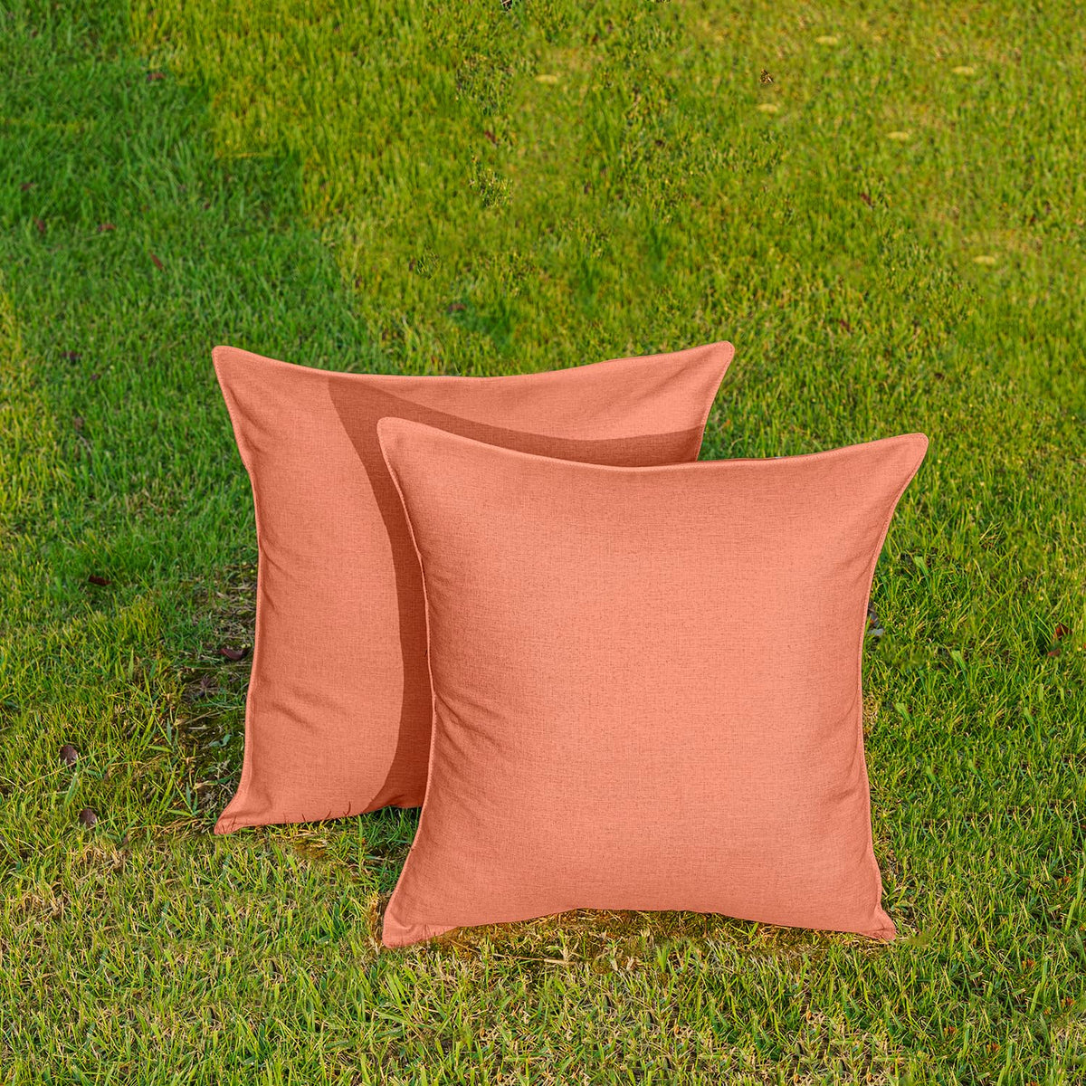NiNi ALL orange cushion cover used at an outdoor wedding setting