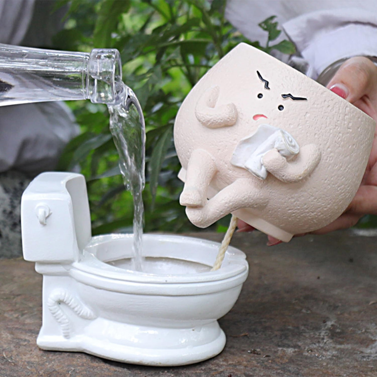 NINIPAPA succulent-friendly face pot fits cacti and string of pearls with whimsy