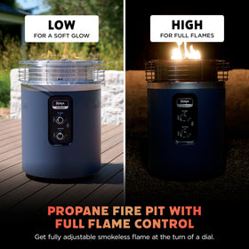 Ninja Fireside360 flame and heat mode blends fire with heat for comfort