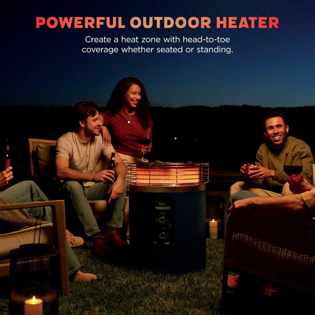 Ninja Fireside360 heat-only mode provides warmth on cool nights