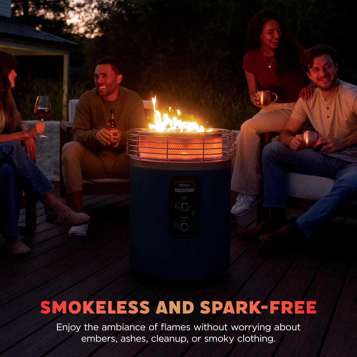 Ninja Fireside360 portable design enables easy outdoor setup