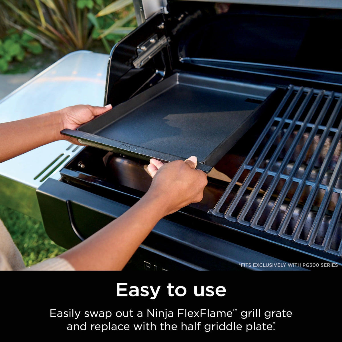 Ninja FlexFlame Half Griddle compatible with PG300 series for versatile cooking