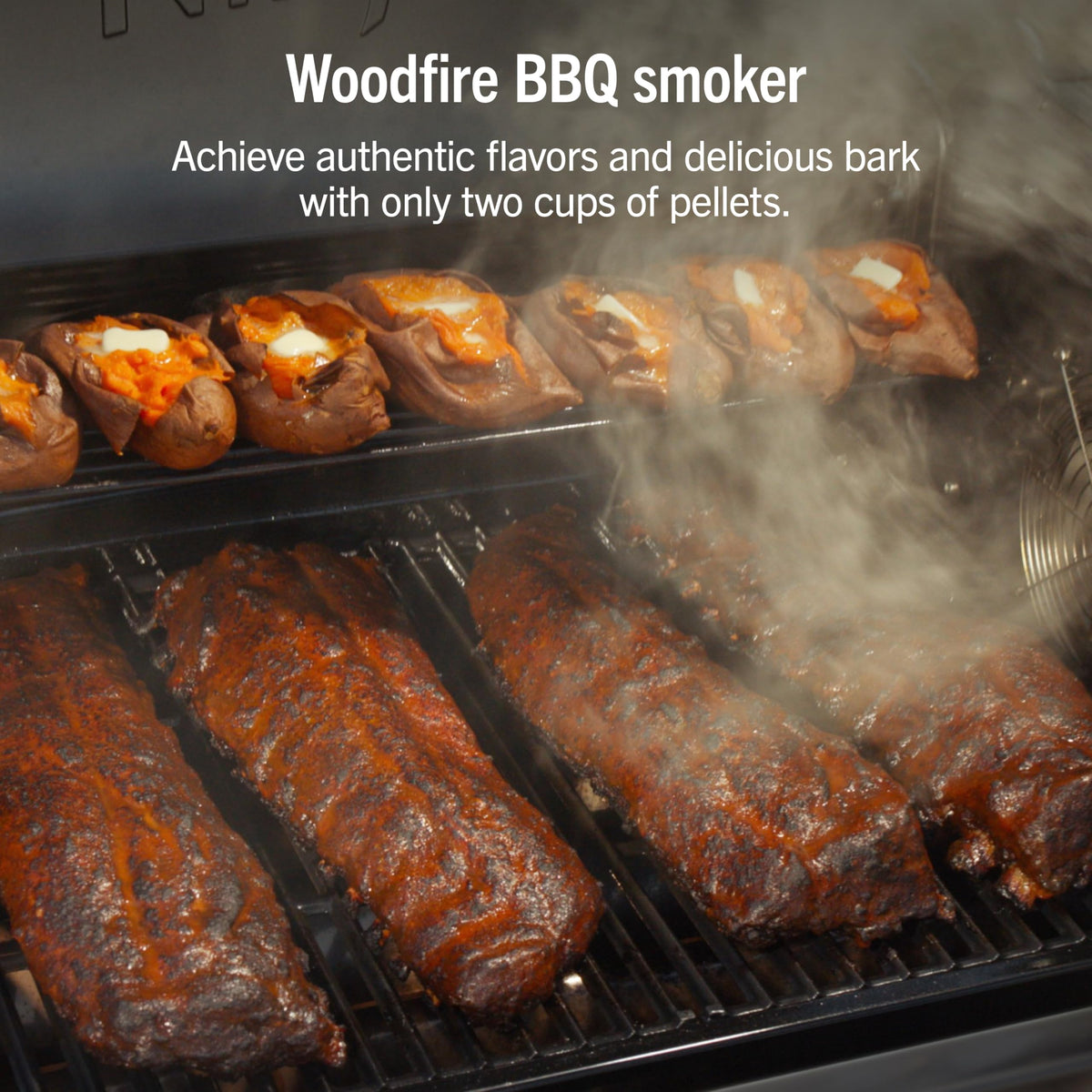 Three-burner grill space for multiple servings at once.