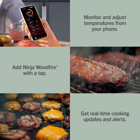 WoodFire flavor technology adds bark and smoke ring taste.