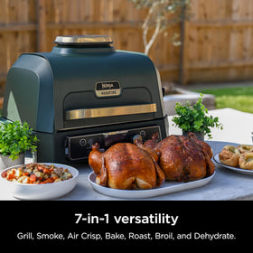 Ninja Woodfire Pro Connect XL grill grate close-up, even heat and nonstick surface