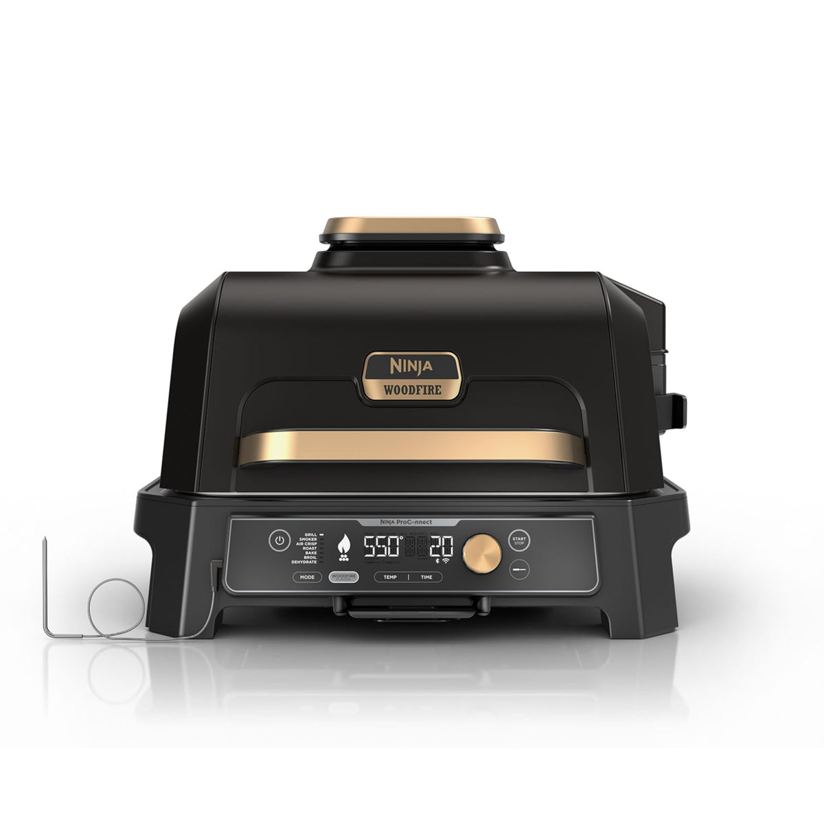 Ninja Woodfire Pro Connect XL outdoor grill top view for versatile outdoor cooking
