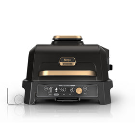 Ninja Woodfire Pro Connect XL outdoor grill top view for versatile outdoor cooking