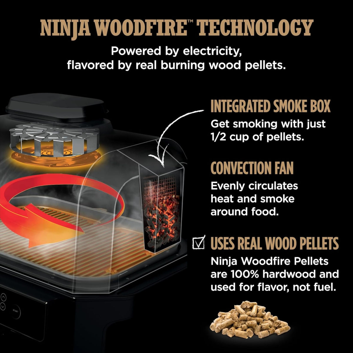 Ninja Woodfire Pro Connect XL smoked ribs on grate showing rich BBQ flavor