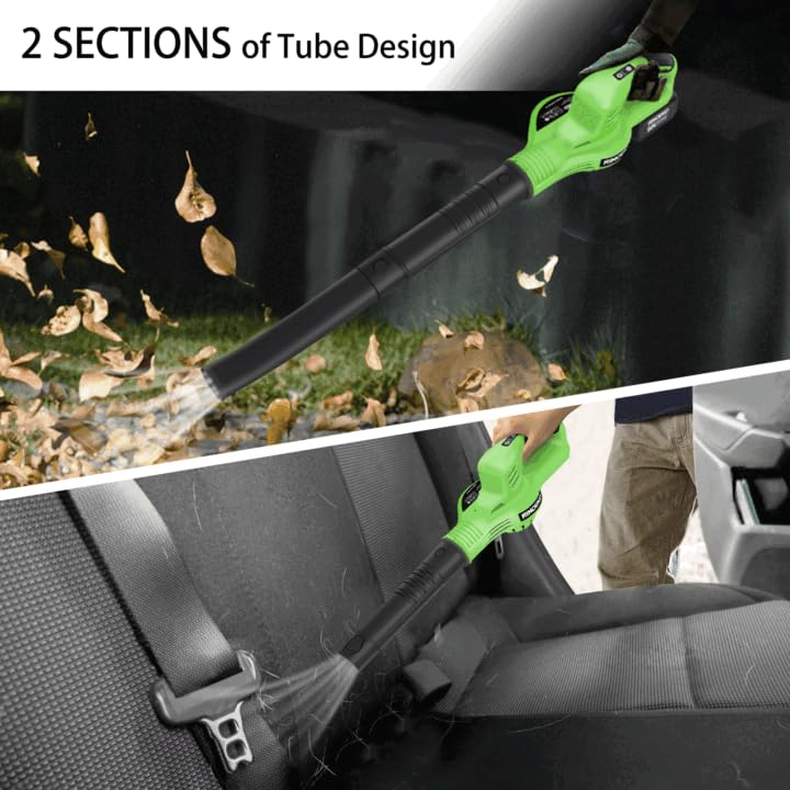 NINOUKO Leaf Blower with two gears adapts to tasks.