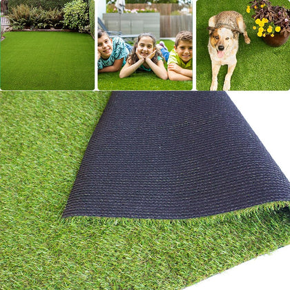 NINXANG artificial grass rug closeup, lush texture for year-round greenery