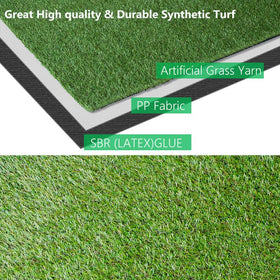 NINXANG artificial grass rug outdoor display on a patio