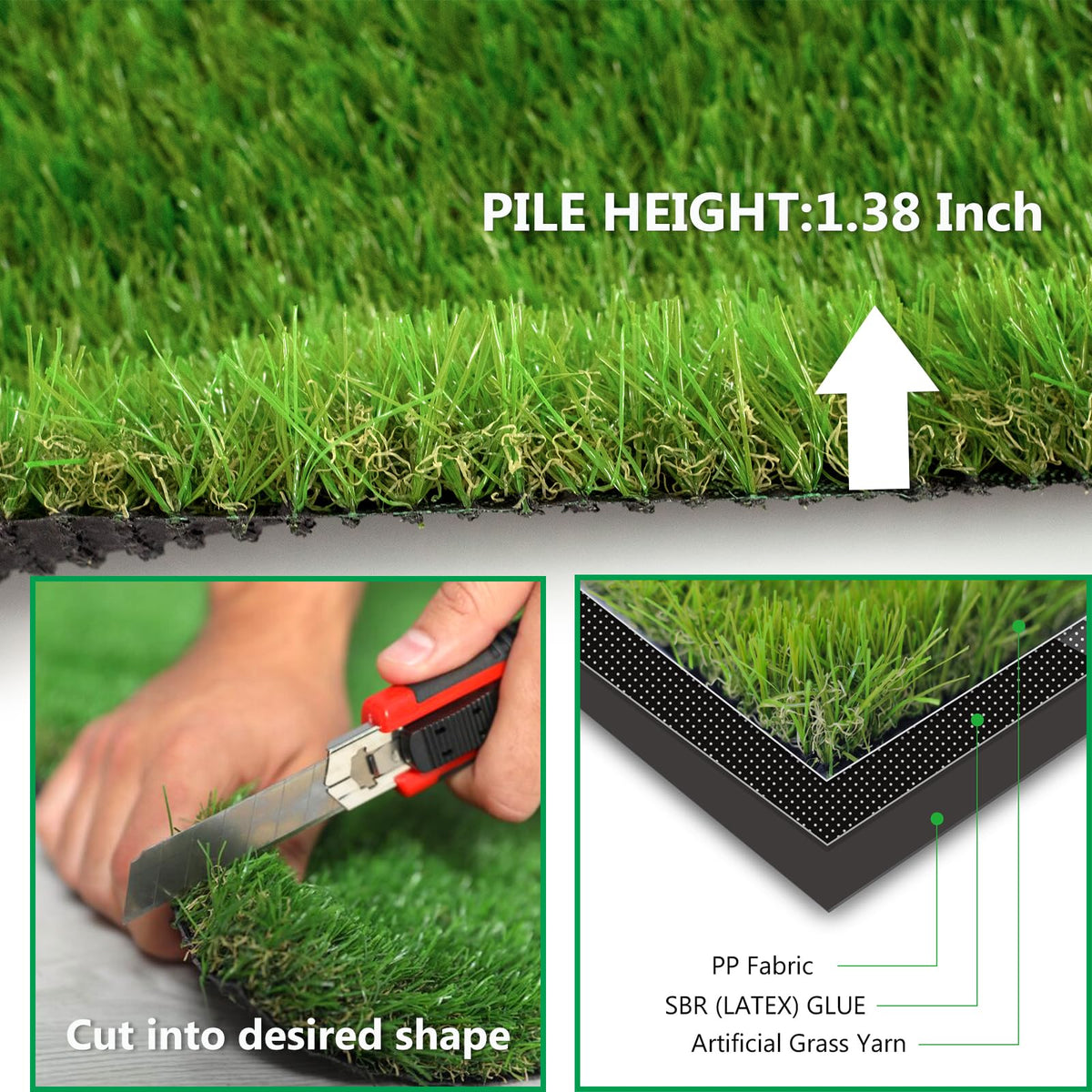 NINXANG durable backyard lawn ready for all-season use