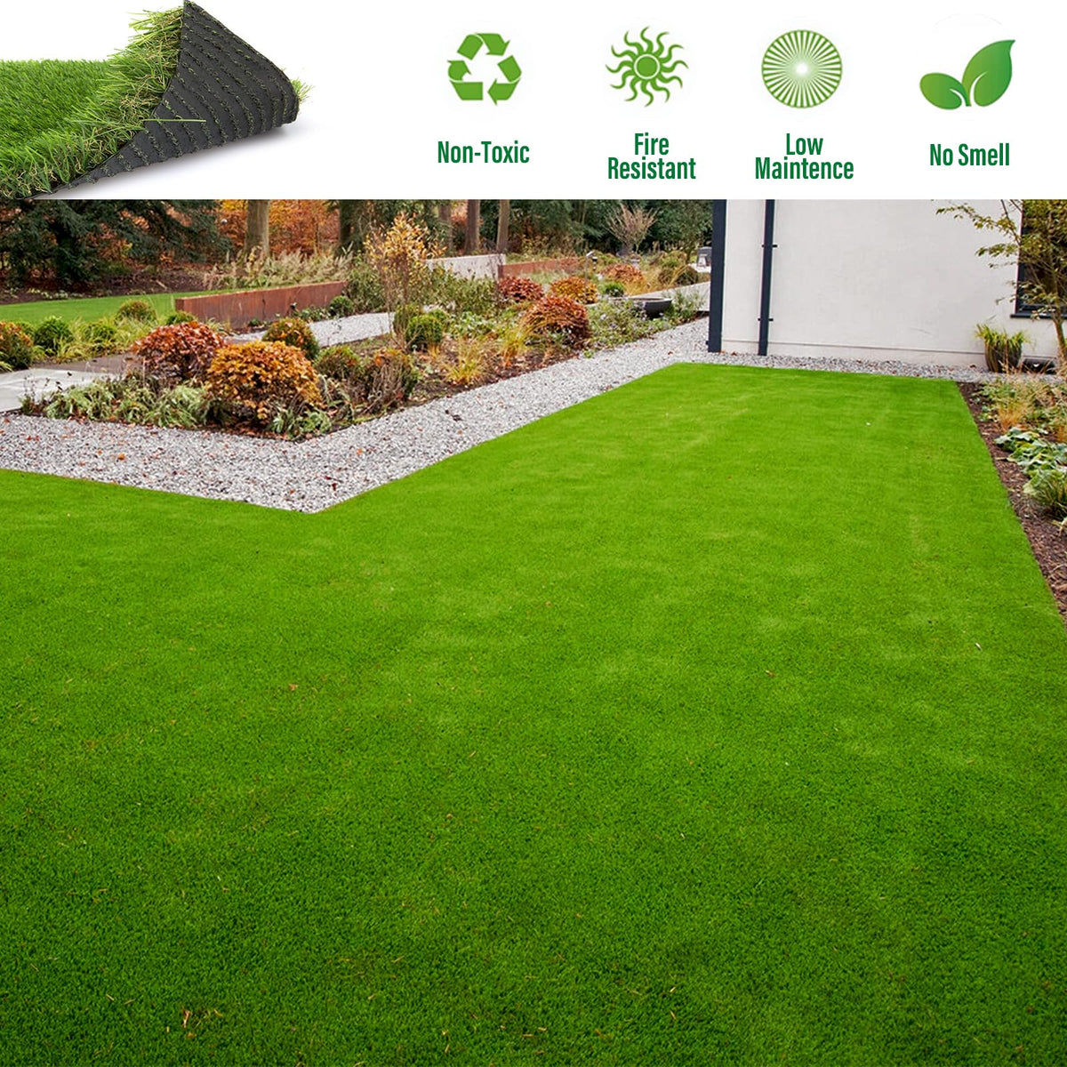 NINXANG easy-clean turf section for quick rinsing after outdoor use