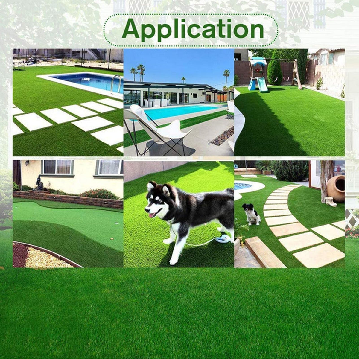 NINXANG realistic faux grass lawn suitable for lawns and patios