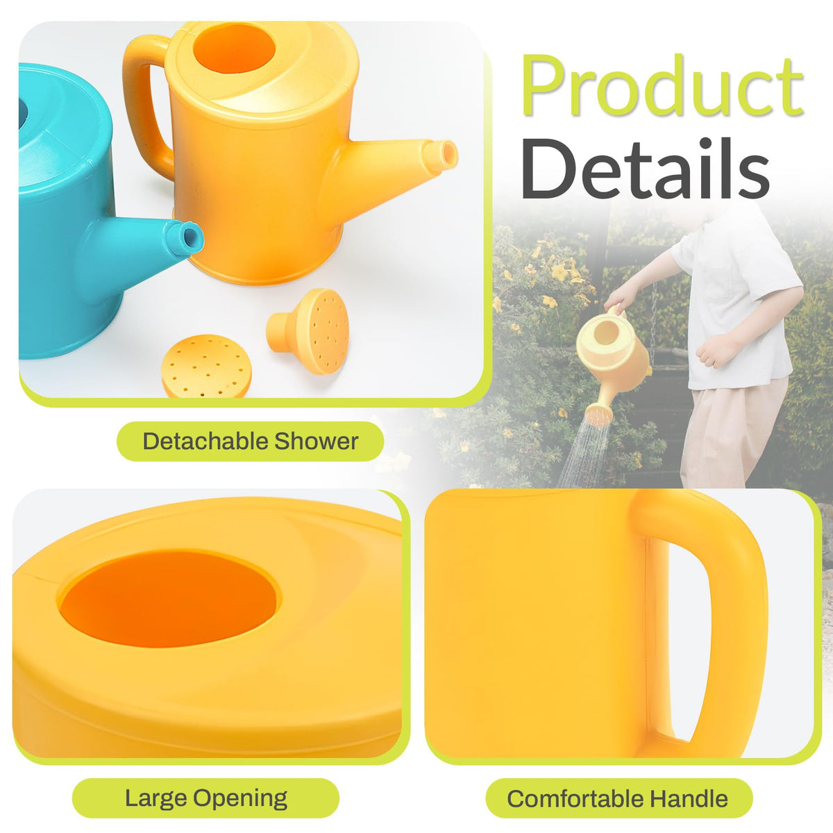 NIOIPXA detachable nozzle watering can for direct root watering.